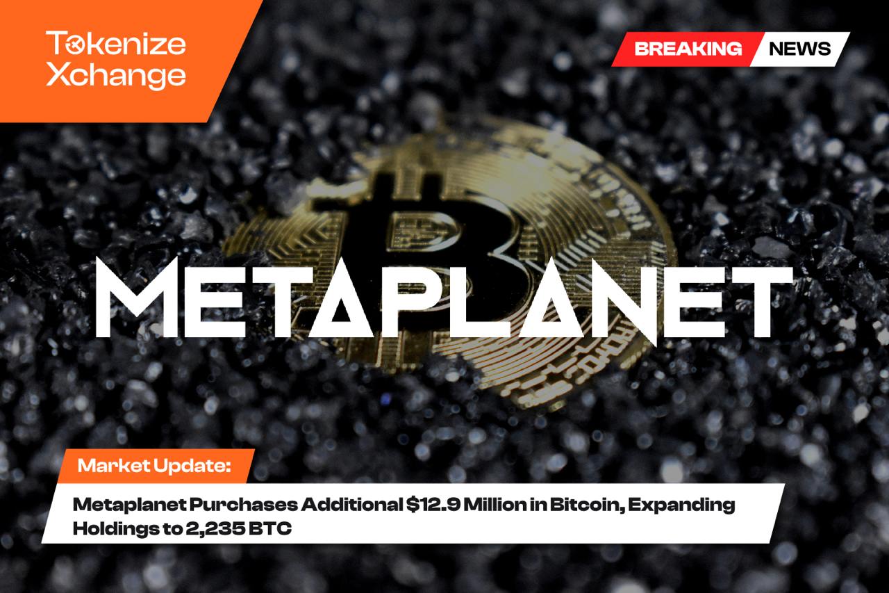 Metaplanet Purchases Additional $12.9 Million in Bitcoin, Expanding Holdings to 2,235 BTC